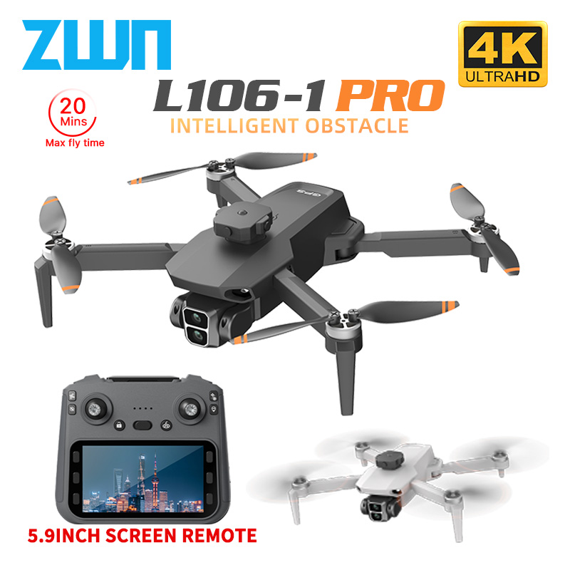 Drone Kit Professional - L106-1PRO GPS プロフェッショナルドローン 4K HD カメラスクリーンリモート