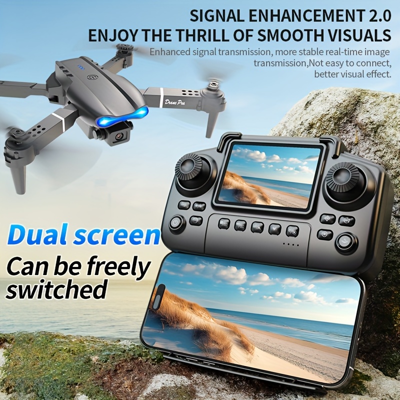 E99 PRO MAX：デュアルHDカメラ、画面付きリモコン - Drone Kit Octocopter のレビューと価格